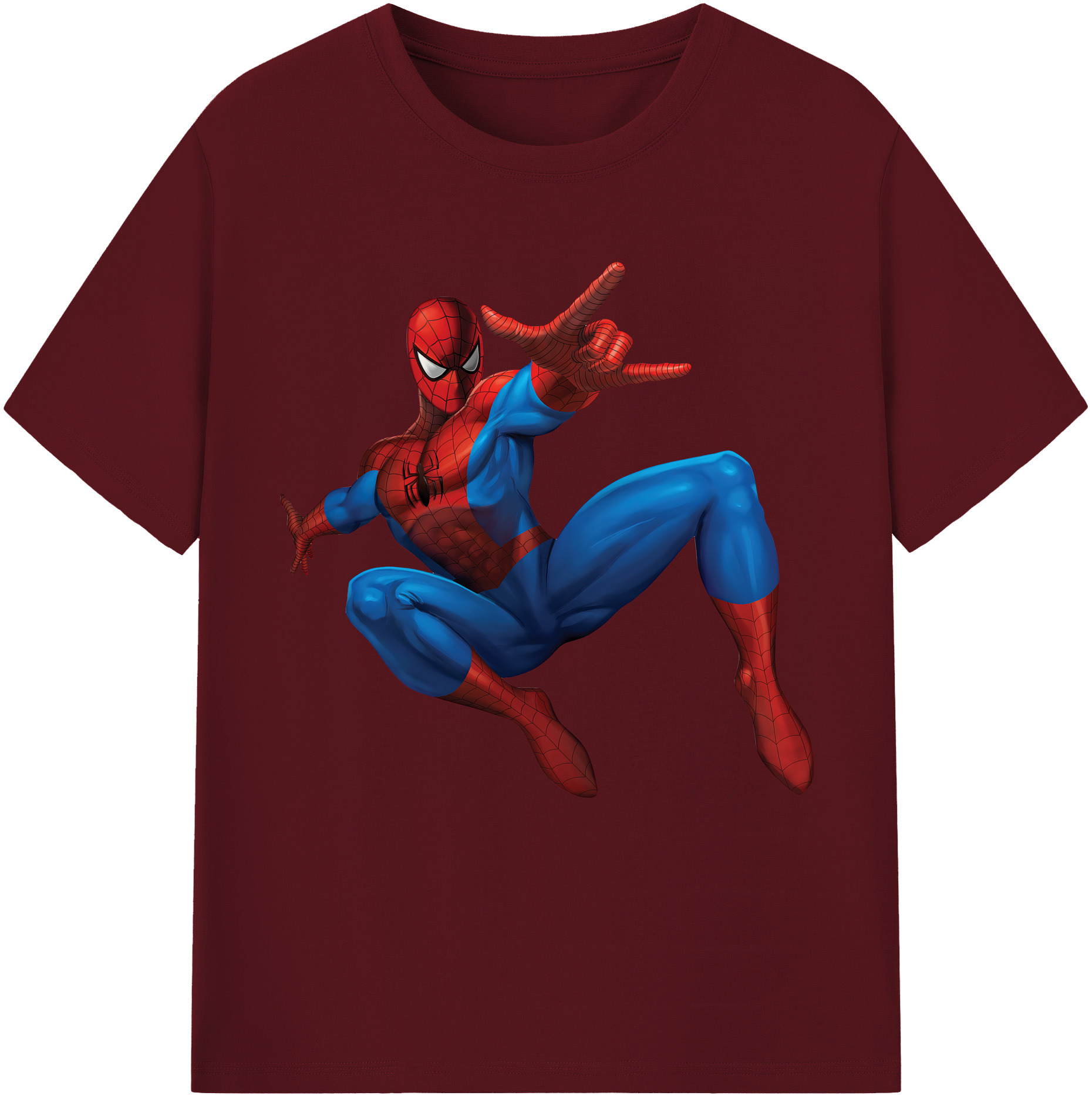 （画像用） Spider Man スパイダーマン 綿100％半袖Tシャツ（フロントプリント）